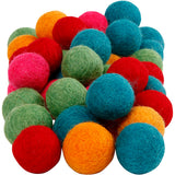 Creativ Company Wollperlen, D 20 mm, kräftige Farben, 64 Stück 1 Box