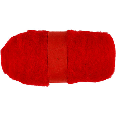 Creativ Company kardierte Wolle, rot, 100 gr 1 Knäuel