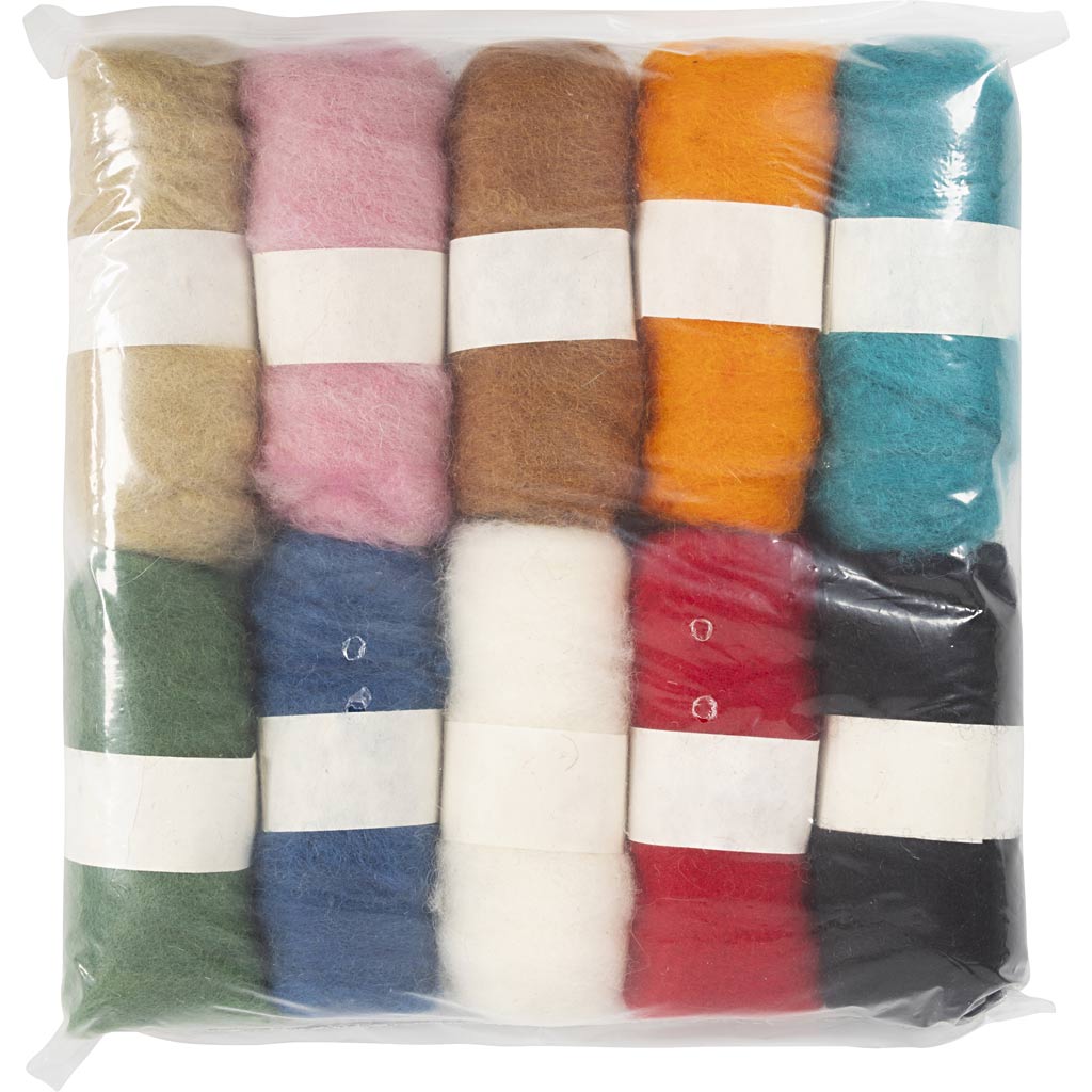 Creativ Company kardierte Wolle, 10x25gr