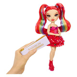 Rainbow High Be Dazzling Fashion Dolls – Vivienne Rouge (rot) mit Blendwerkzeug und glitzernden Strasssteinen
