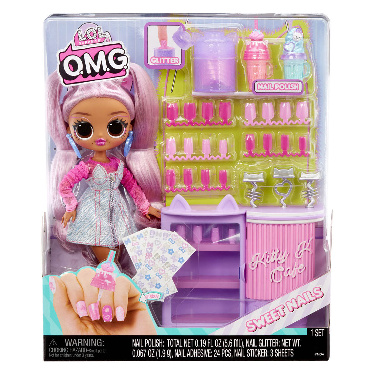 MGA Entertainment Überraschung! OMG. Süße Nägel - Kitty K Café