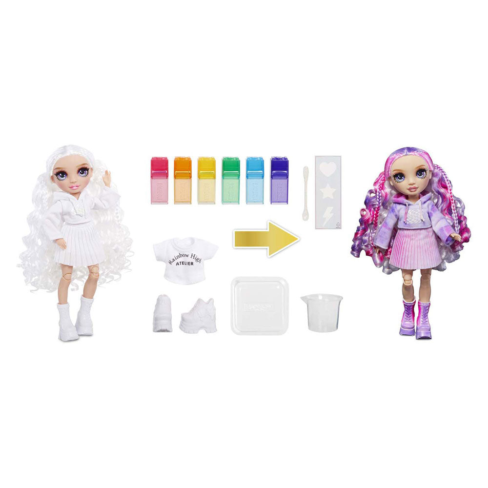 MGA Entertainment Rainbow High WaterColor Create -ModePop - vijolične oči