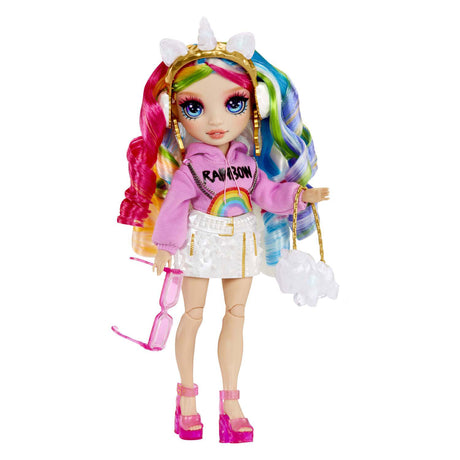 Regenbogen-High-Crystal-Modepuppe – Amaya