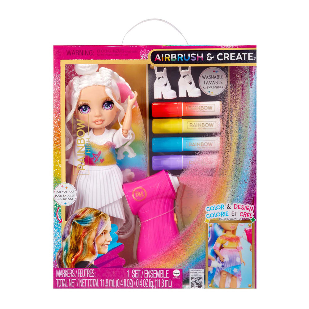 Mga Entertainment Rainbow High Air Brush schafft Modepop – lila Augen