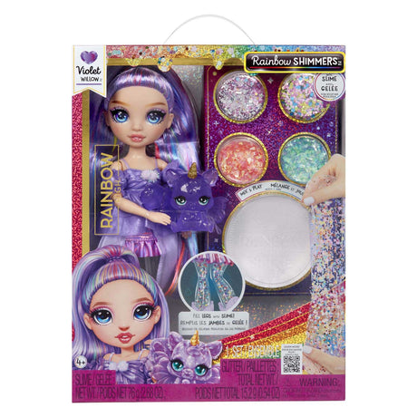 Rainbow High schimmert mit Schleim-Modepuppe – violett (lila)
