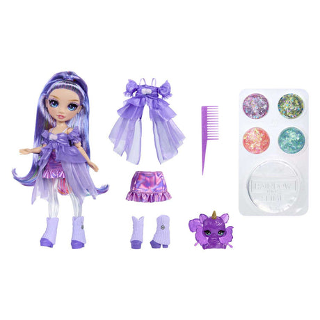 Rainbow High schimmert mit Schleim-Modepuppe – violett (lila)