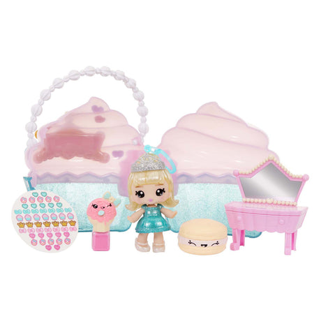 Yummiland Kosmetiktaschen-Spielset – Cupcake-Lipgloss-Puppe.