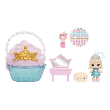 Yummiland Kosmetiktaschen-Spielset – Cupcake-Lipgloss-Puppe.