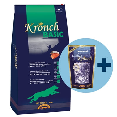 Kronch Basic Adult mit kostenloser Kronch 100% Lachs Snacks