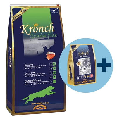 Kronch voksen korn -fri med gratis Kronch 100% laks snacks