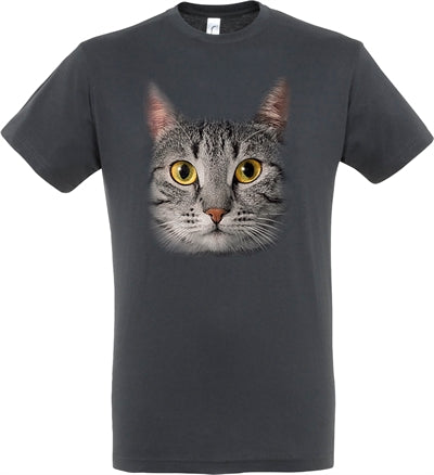 T-shirt gris chat gris