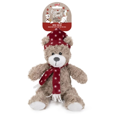 Cupid Comet Brie Beer with hat and scarf red