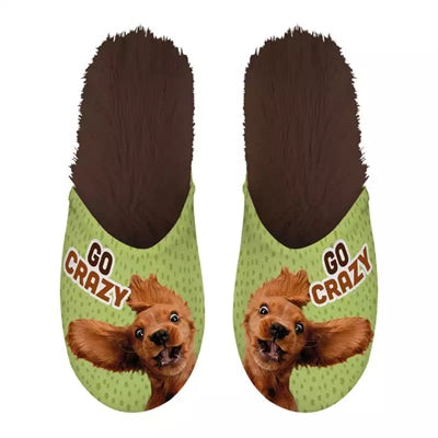 Slipper Go Crazy Grün Braun