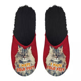 Slipper Ich hasse kalte Füße rot schwarz