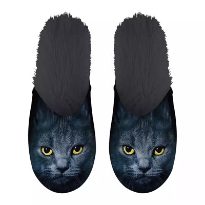 Slipper schwarze Katze schwarz
