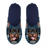 Rottweiler-Hausschuh dunkelblau