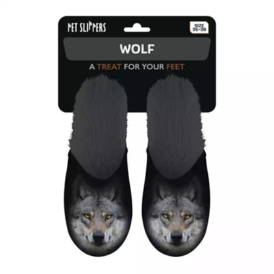 Slipper Wolf schwarz