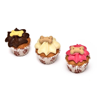 The Barking Bakery Mini Iced Woofins, Vanille- und Johannisbrot-Trio, sortiert