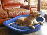 Palisander-Hundekissen, robust, mucky, oval, grau, marineblau