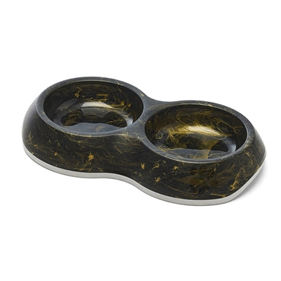 Savic food bowl Delice Double Marble Black Gold