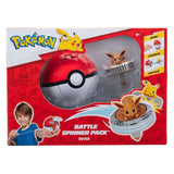 Jazwares Pokémon Battle Spinner-Spiel – Evoli Pokéball