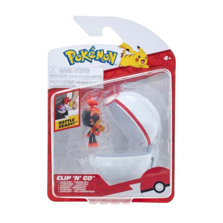 Jazwares Pokémon – Clip n Go Charcadet Premier Ball