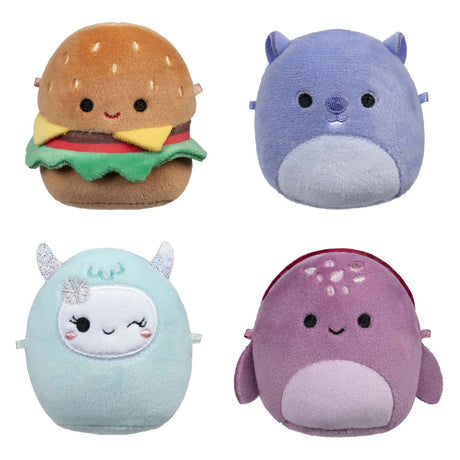 Squishmallows kuschelige Plüsch-Mikromallows – Carl, Yollie, Javari, Tudor, 4er-Pack