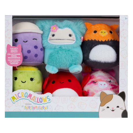 Squishmallows kuschelige Plüsch-Mikromallows – Myrnam Henley, Carlos, Anjara, Joelle, Poplina, 6er-Pack
