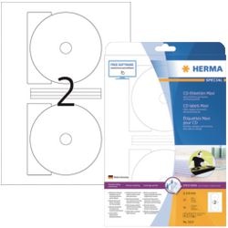 Herma 5115 CD-/DVD-Etikett ohne Marke, 116 mm, weiß, 50 Etiketten