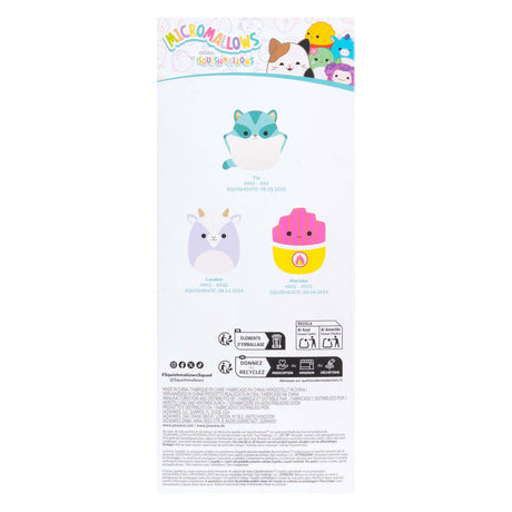 Squishmallows Kuscheltier Plüsch – Micromallows Tia, Mariska, Louden – 3 Stk.