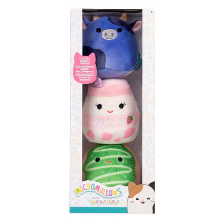 Squishmallows Plüsch-Kuscheltier-Set Micromallows 3-teilige Sammelfigur.