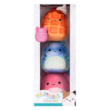 Squishmallows Kuscheltier Plüsch – Micromallows Auggie, Weaver, Zink – 3 Stück.