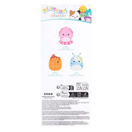 Squishmallows Kuscheltier Plüsch – Micromallows Auggie, Weaver, Zink – 3 Stück.