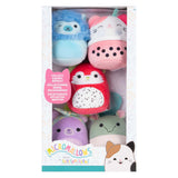 Jazwares Squishmallows Kuscheltier Plüsch – Micromallows Silvy, Rosen, Aarin, Roxy, Gerald – 5 Stück.