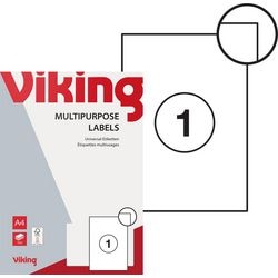 Multifunctionele etiketten viking 980472 mat wit