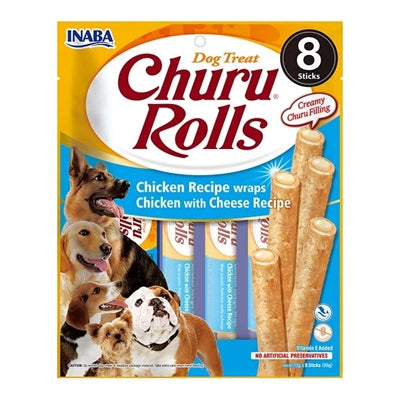 Inaba Dog Churu rollt Hühnchen-Wraps mit Käse