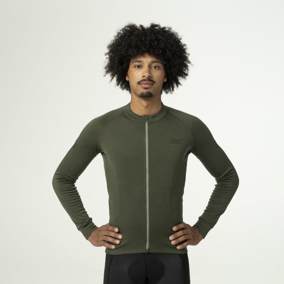 Merino fietsshirt lange mouwen six6 heren