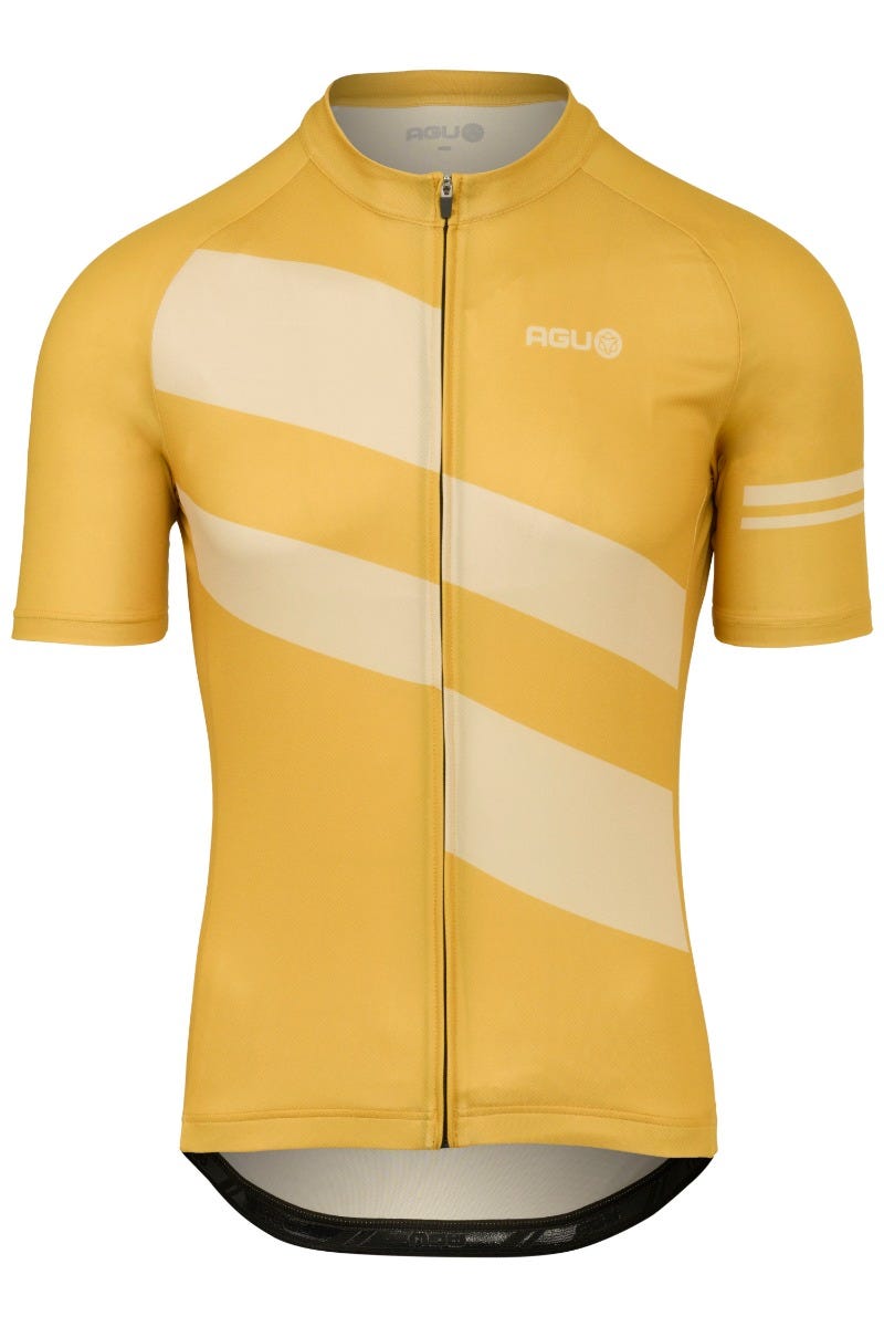 Agu diagonal amber haze fietsshirt ss essential heren amber haze