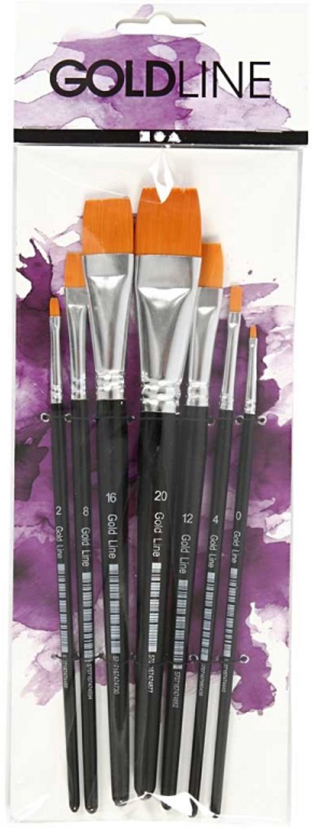 Kreativunternehmen http: www.cchobby.nl gold-line-penselen-size-0-2-4-8-12-16-20-l-16-5-21-cm-b-1-7-mm-flat-7-piece-1-box