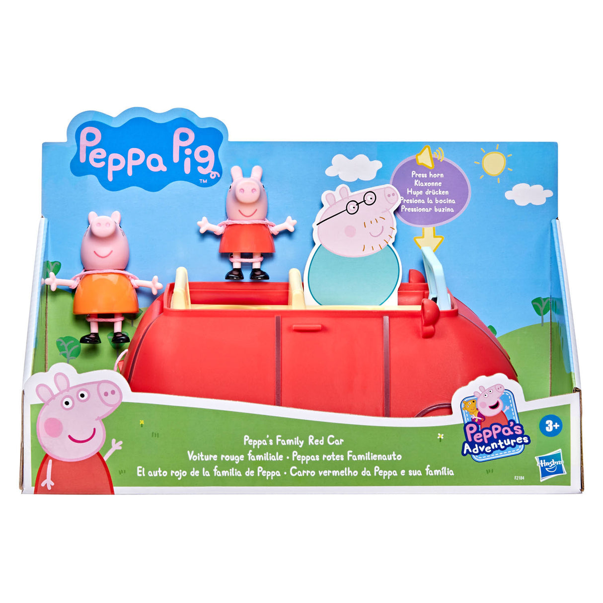 Hasbro peppa gris rød bil