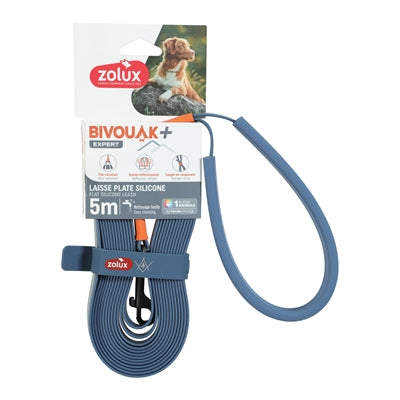 Zolux BVK Schleppleine flach Silikon blau
