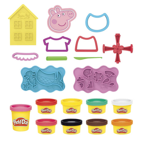 Play-Doh Peppa Pig Styling-Spielset – Modelliermasse – inklusive 9 Töpfen