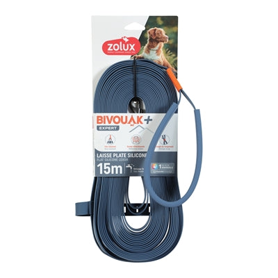 Zolux BVK Schleppleine flach Silikon blau