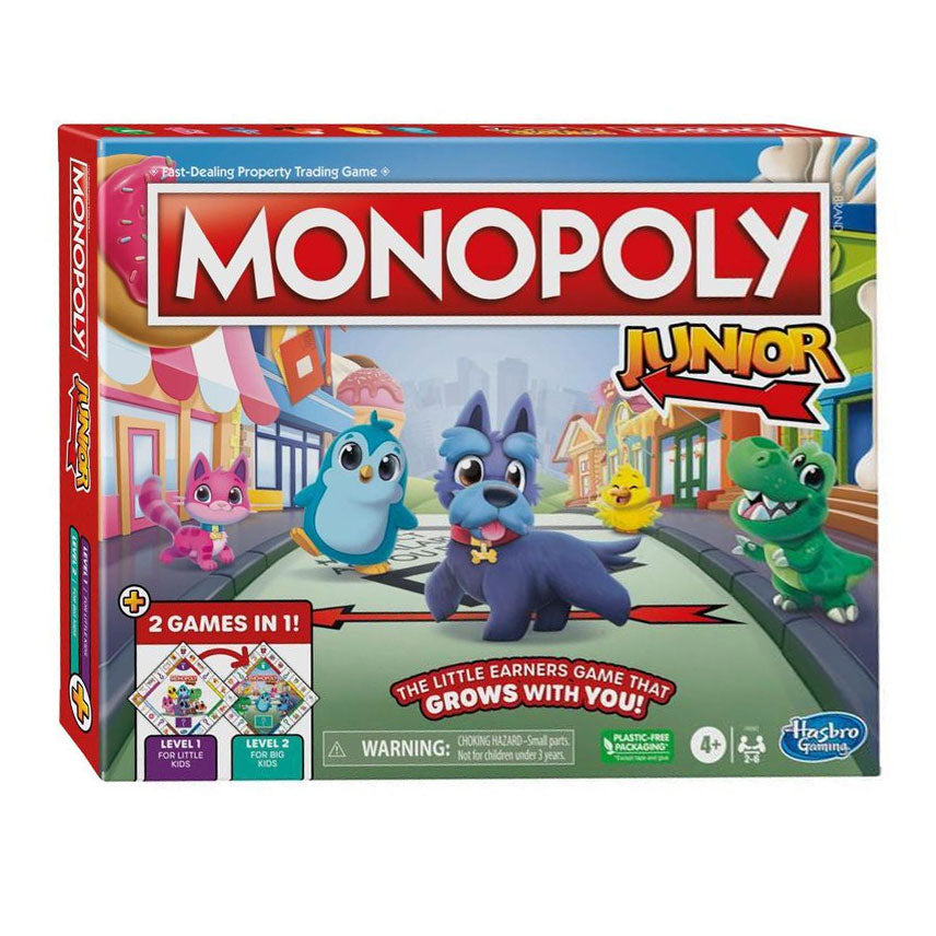 Hasbro Monopoly Junior 2in1 Wirtschaftssimulation Brettspiel