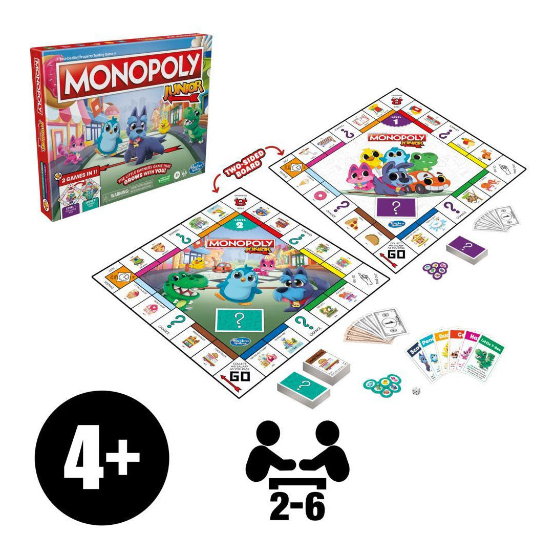 Hasbro Monopoly Junior 2in1 Wirtschaftssimulation Brettspiel