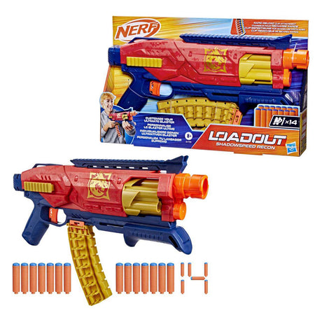 Nerf Loadout Shadowspeed Recon Blaster mit 14 N1 Darts