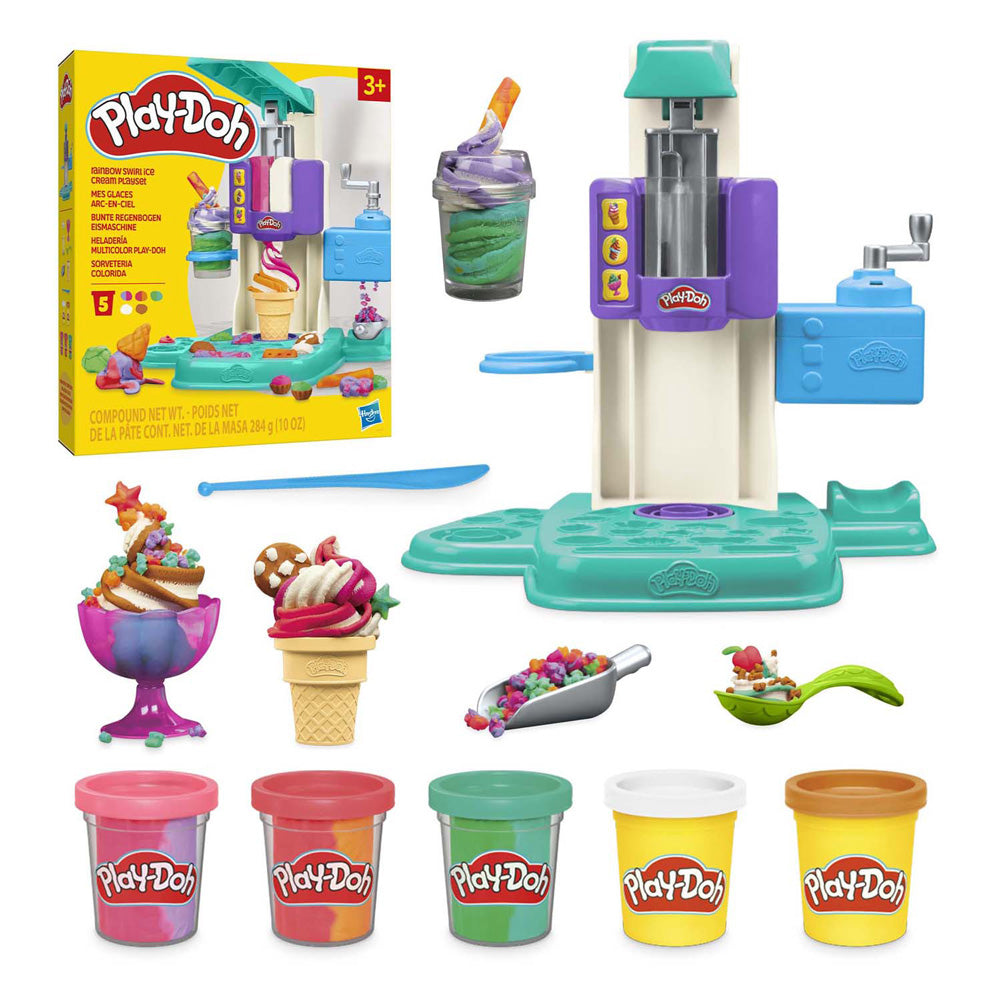 Play-doh Regenbogen-Softeis-Spielset – 5 Tontöpfe