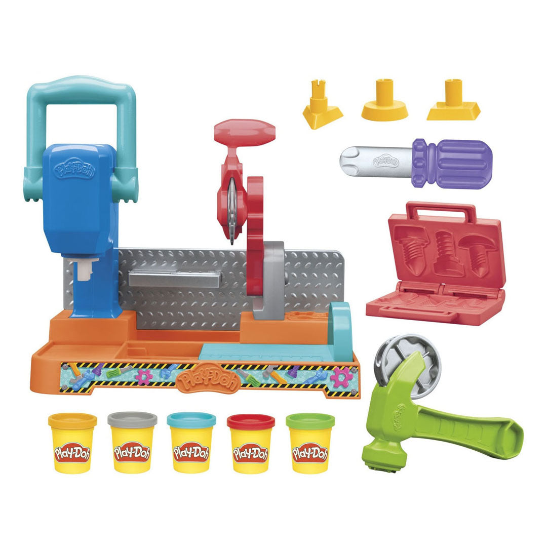 Play-doh Stempel- und Sägespielset – Modelliermasse – Kinderwerkzeuge