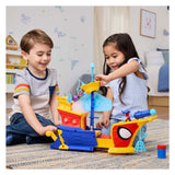 Hasbro spidey water-webs ahoy pirantenschip met bubbels - incl. bellenblaas