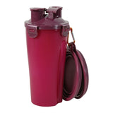 Zolux BVK 2in1 Reiseset Flasche mit Futternapf und Trinknapf rot